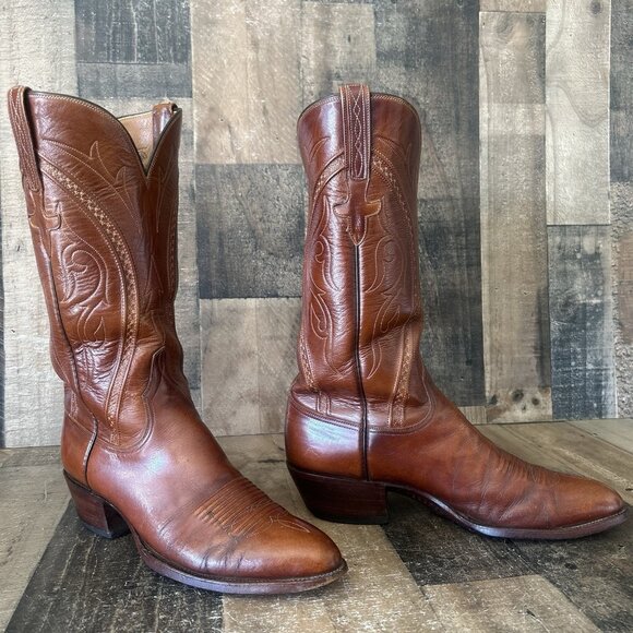 Lucchese L6616 San Antonio Vintage Western Cowboy Boots Mens 9 D - Picture 3 of 12